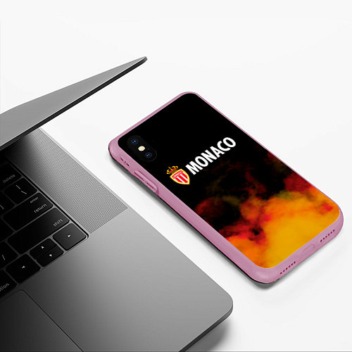 Чехол iPhone XS Max матовый Monaco монако туман / 3D-Розовый – фото 3