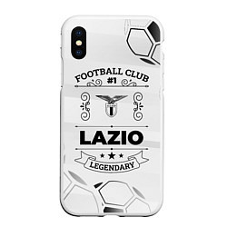 Чехол iPhone XS Max матовый Lazio Football Club Number 1 Legendary, цвет: 3D-белый