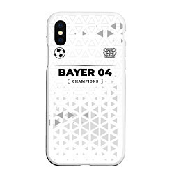 Чехол iPhone XS Max матовый Bayer 04 Champions Униформа, цвет: 3D-белый