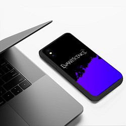 Чехол iPhone XS Max матовый Evanescence Purple Grunge, цвет: 3D-черный — фото 2