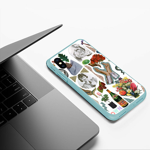 Чехол iPhone XS Max матовый Underground vanguard pattern fashion 2088 / 3D-Мятный – фото 3