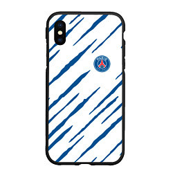 Чехол iPhone XS Max матовый Псж psg, цвет: 3D-черный