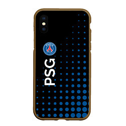 Чехол iPhone XS Max матовый Psg абстракция, цвет: 3D-коричневый