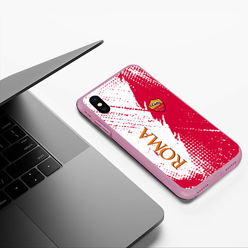 Чехол iPhone XS Max матовый Roma краска / 3D-Розовый – фото 3