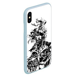 Чехол iPhone XS Max матовый Metal Gear Rising: Revengeance, цвет: 3D-голубой — фото 2