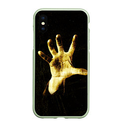 Чехол iPhone XS Max матовый System of a Down дебютный альбом, цвет: 3D-салатовый