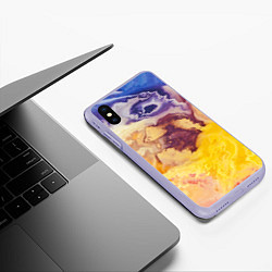 Чехол iPhone XS Max матовый Тайфун Красок, цвет: 3D-светло-сиреневый — фото 2