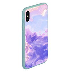 Чехол iPhone XS Max матовый Муссон Красок, цвет: 3D-мятный — фото 2