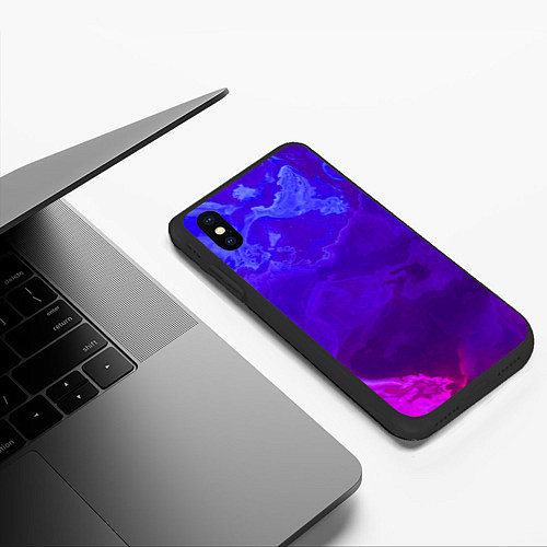 Чехол iPhone XS Max матовый Циклон Красок / 3D-Черный – фото 3