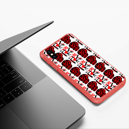 Чехол iPhone XS Max матовый BESSIE SMITH / 3D-Красный – фото 3