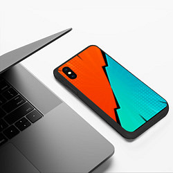 Чехол iPhone XS Max матовый Геометрическая композиция Fashion trend, цвет: 3D-черный — фото 2