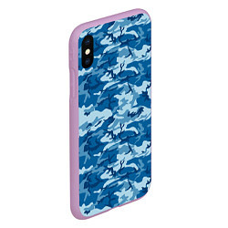 Чехол iPhone XS Max матовый Камуфляж морской, цвет: 3D-сиреневый — фото 2