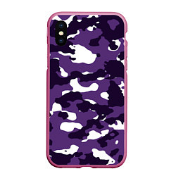 Чехол iPhone XS Max матовый Amethyst Purple Аметист, цвет: 3D-малиновый