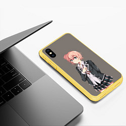 Чехол iPhone XS Max матовый Юи Юигахама OreGairu, цвет: 3D-желтый — фото 2