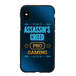 Чехол iPhone XS Max матовый Игра Assassins Creed: PRO Gaming, цвет: 3D-черный