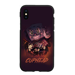 Чехол iPhone XS Max матовый Cuphead - Король кости, цвет: 3D-черный