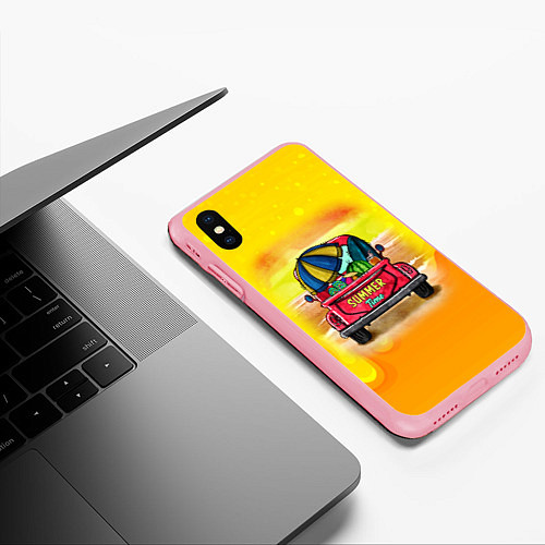 Чехол iPhone XS Max матовый Summer time Пикап с арбузами / 3D-Баблгам – фото 3