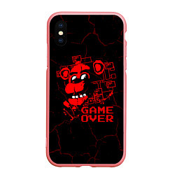 Чехол iPhone XS Max матовый Пять ночей с фредди - game over, цвет: 3D-баблгам