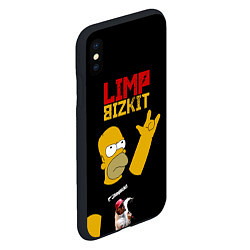 Чехол iPhone XS Max матовый Limp Bizkit Симпсоны, цвет: 3D-черный — фото 2