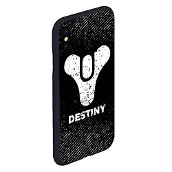 Чехол iPhone XS Max матовый Destiny с потертостями на темном фоне, цвет: 3D-черный — фото 2