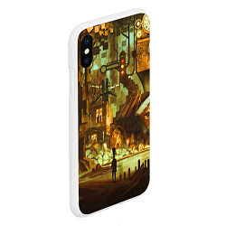 Чехол iPhone XS Max матовый Cool Steampunk painting, цвет: 3D-белый — фото 2