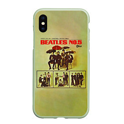 Чехол iPhone XS Max матовый Beatles N0 5, цвет: 3D-салатовый