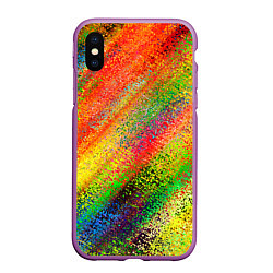 Чехол iPhone XS Max матовый Rainbow inclusions