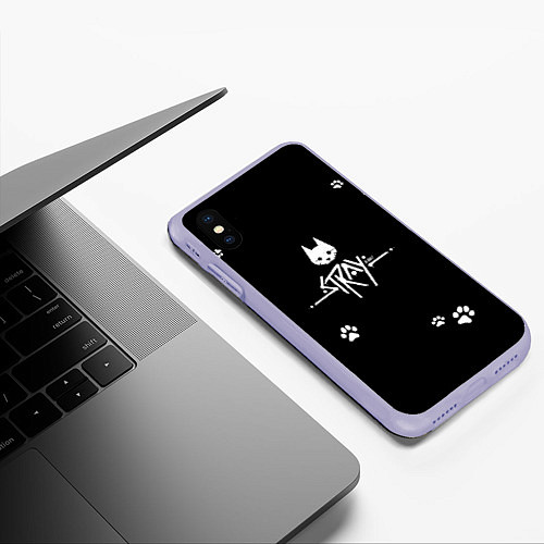 Чехол iPhone XS Max матовый Stray / 3D-Светло-сиреневый – фото 3