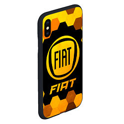 Чехол iPhone XS Max матовый Fiat - Gold Gradient, цвет: 3D-черный — фото 2