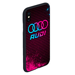 Чехол iPhone XS Max матовый Audi - neon gradient, цвет: 3D-черный — фото 2