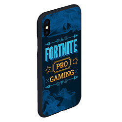 Чехол iPhone XS Max матовый Игра Fortnite: PRO Gaming, цвет: 3D-черный — фото 2