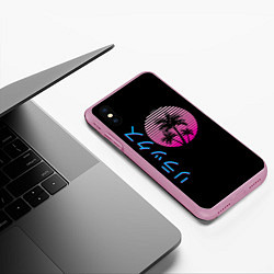 Чехол iPhone XS Max матовый Закат Градиент, цвет: 3D-розовый — фото 2