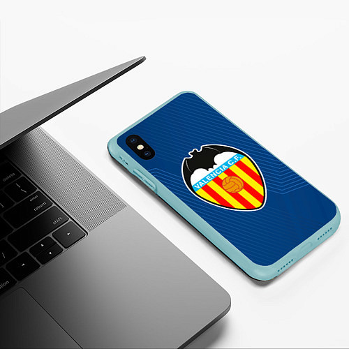 Чехол iPhone XS Max матовый Valencia Sport / 3D-Мятный – фото 3