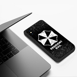 Чехол iPhone XS Max матовый Resident Evil с потертостями на темном фоне, цвет: 3D-черный — фото 2