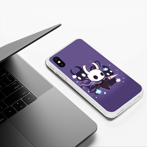 Чехол iPhone XS Max матовый Game Hollow Knight: рыцарь / 3D-Белый – фото 3