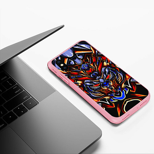 Чехол iPhone XS Max матовый Железный монстр / 3D-Баблгам – фото 3