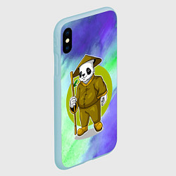 Чехол iPhone XS Max матовый Мудрая Кунг фу панда, цвет: 3D-голубой — фото 2