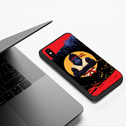 Чехол iPhone XS Max матовый Карате горилла, цвет: 3D-черный — фото 2