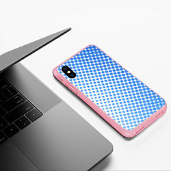 Чехол iPhone XS Max матовый Растровая растяжка - паттерн, цвет: 3D-баблгам — фото 2