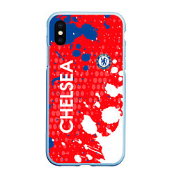 Чехол iPhone XS Max матовый Chelsea Краска, цвет: 3D-голубой
