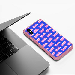 Чехол iPhone XS Max матовый Brand new animal art, цвет: 3D-малиновый — фото 2