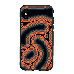 Чехол iPhone XS Max матовый Амебы Ржавчин, цвет: 3D-черный