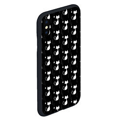 Чехол iPhone XS Max матовый Чёрные Коты С Клубками Шерсти, цвет: 3D-черный — фото 2