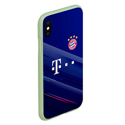 Чехол iPhone XS Max матовый Bayern munchen Абстракция, цвет: 3D-салатовый — фото 2