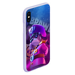 Чехол iPhone XS Max матовый Галактический генерал Гавс Brawl Stars, цвет: 3D-светло-сиреневый — фото 2