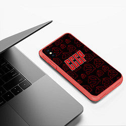 Чехол iPhone XS Max матовый Atomic USSR, цвет: 3D-красный — фото 2