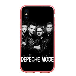 Чехол iPhone XS Max матовый Depeche Mode - black & white portrait, цвет: 3D-баблгам