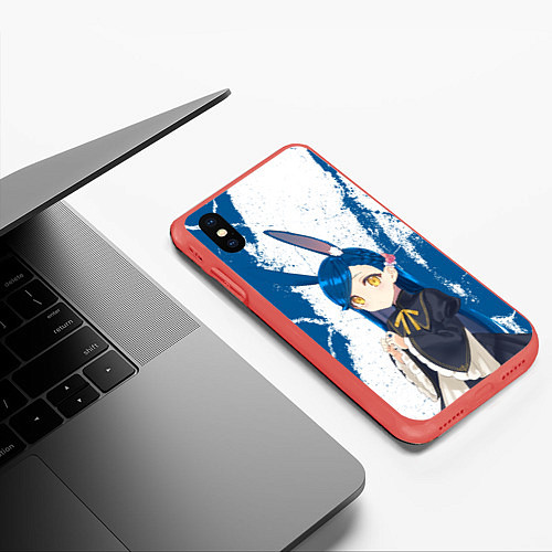 Чехол iPhone XS Max матовый Майн с ушками - Власть книжного червя / 3D-Красный – фото 3
