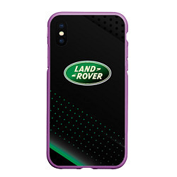 Чехол iPhone XS Max матовый Land rover Зелёная абстракция, цвет: 3D-фиолетовый