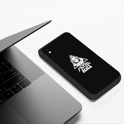 Чехол iPhone XS Max матовый Шигео Моб Психо 100 / 3D-Черный – фото 3